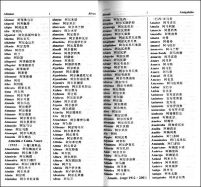 《葡萄牙語姓名譯名手冊》 新華社譯名室權威出品，圖書在卓越亞馬遜有售